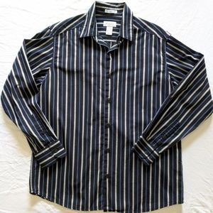 Pinstripe buttondown shirt Large ~EUC~ Liz Claiborne
